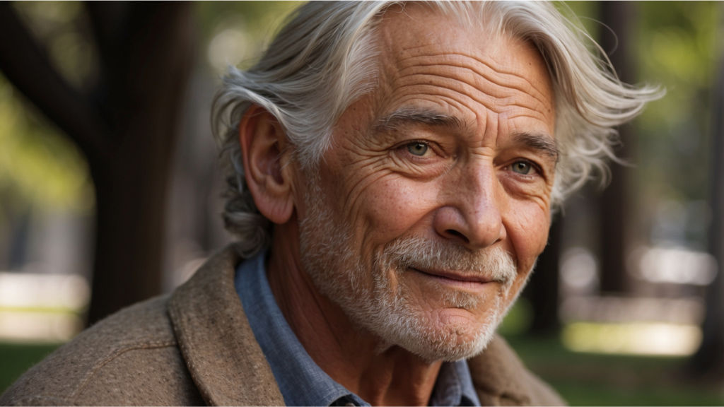 An older inviting man with a warm expression, symbolizing trust, wisdom, and support for prostate health